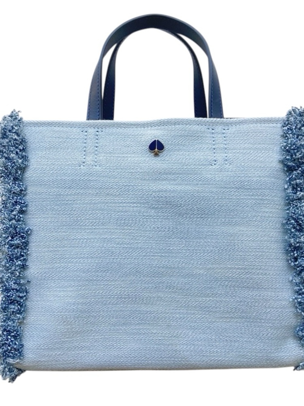 kate spade light blue tote with dark blue handles - Picture 4 of 11